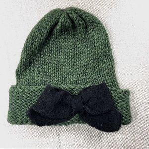 Green Bow Beanie